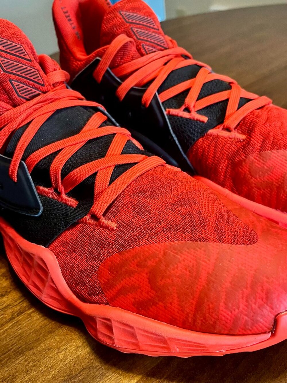 Adidas Men's Harden Vol. 4 Basketball Shoes Red with Black Midfoot Size 13